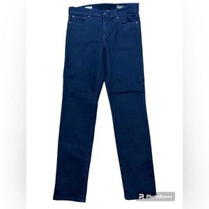 Gap Slim Straight Jeans Women's Size:32 Dark Wash Non Distressed Stretch Euc